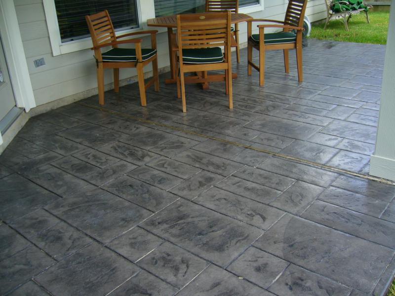 Back Patio Stamped Concrete