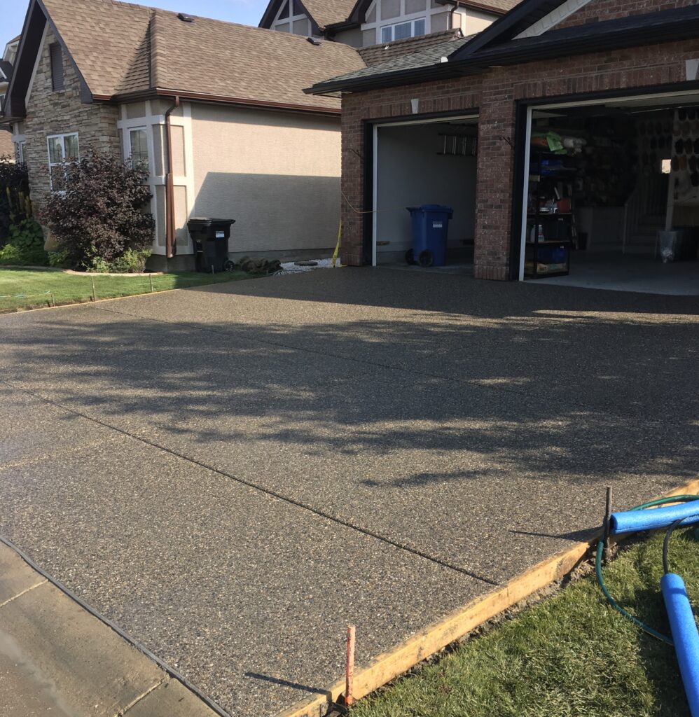 Calgary Driveway Exposed Concrete