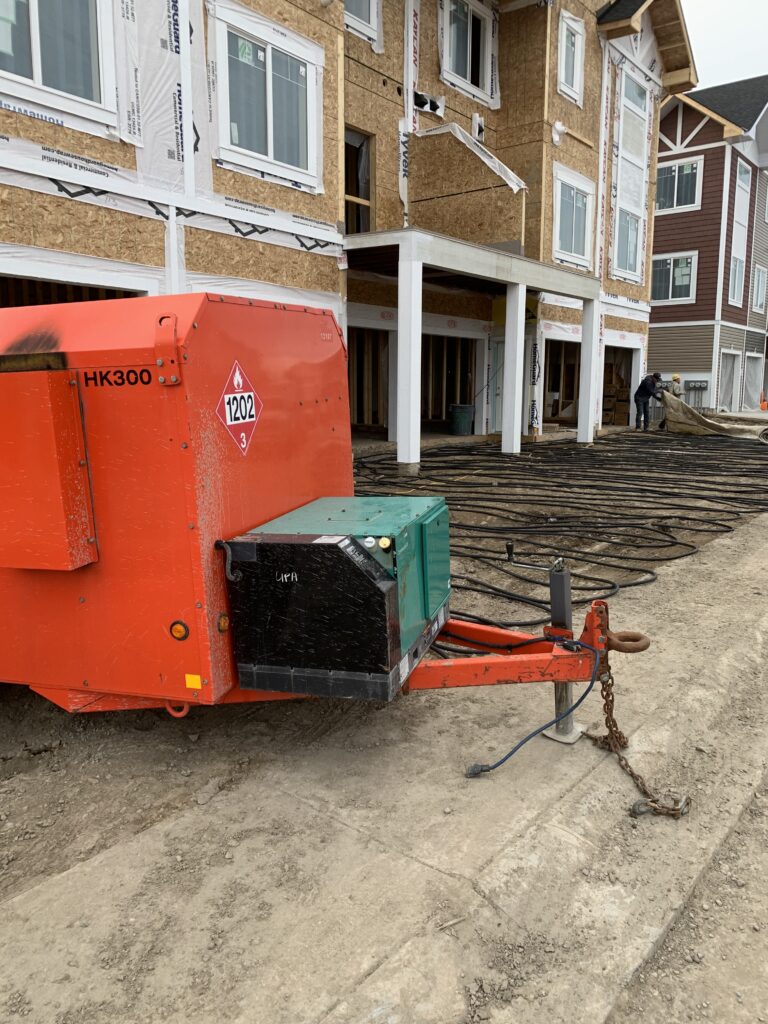 Ground Thaw Machine at Work in Airdrie with C&J Construction